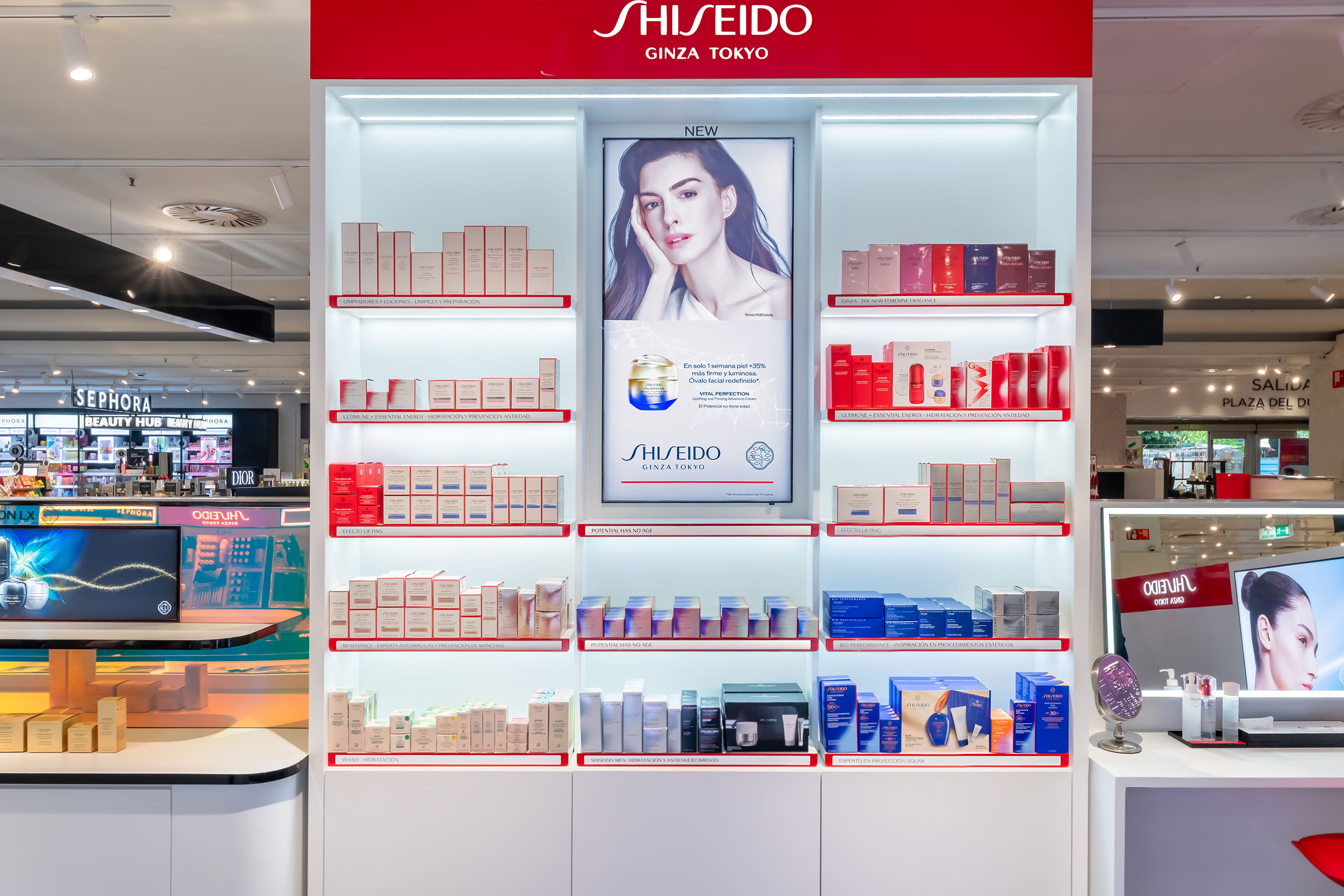 Shiseido store at El Corte Inglés Plaza del Duque Seville built by TJC