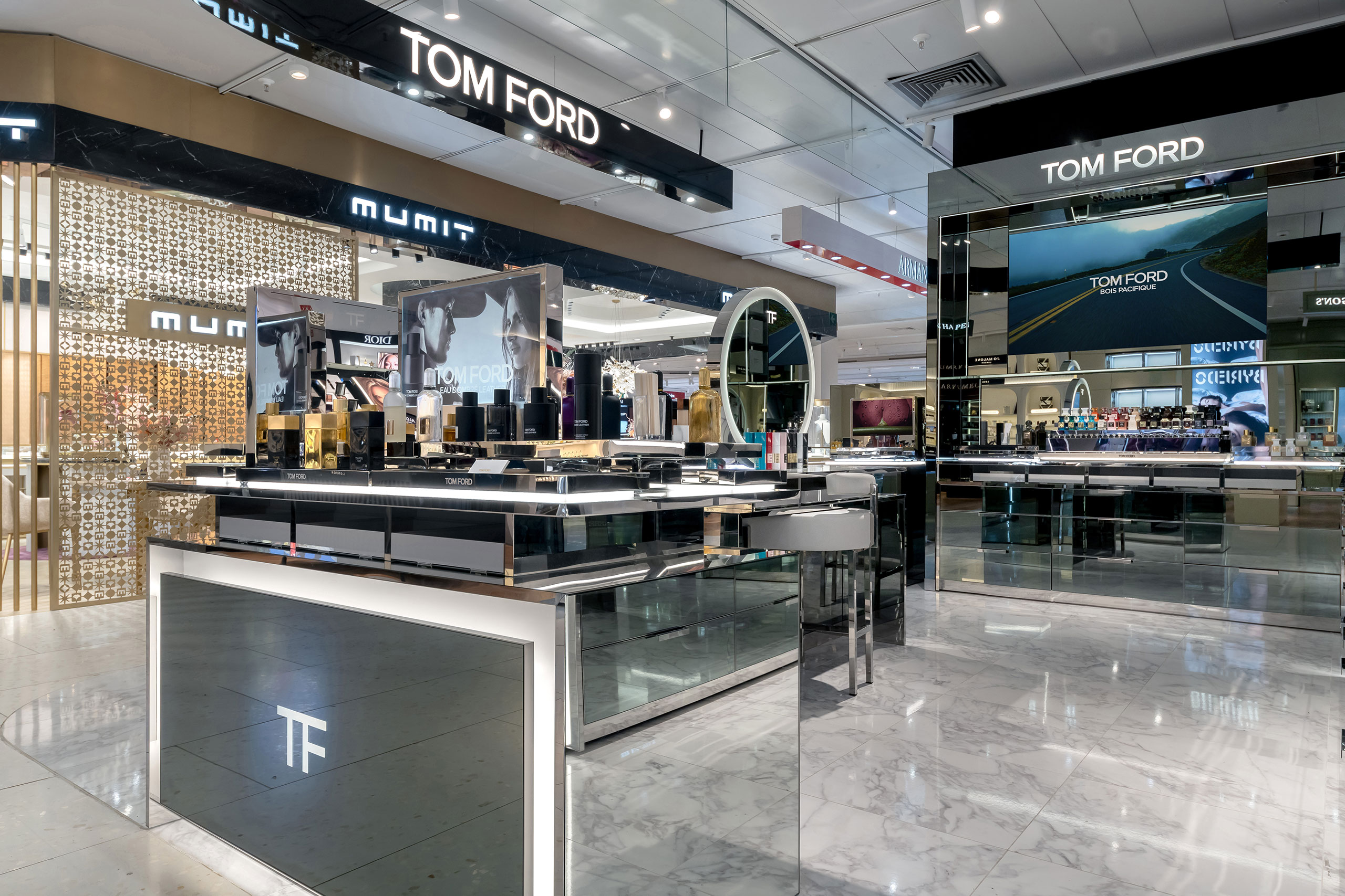 Tom Ford store at El Corte Inglés Pozuelo Madrid built by TJC