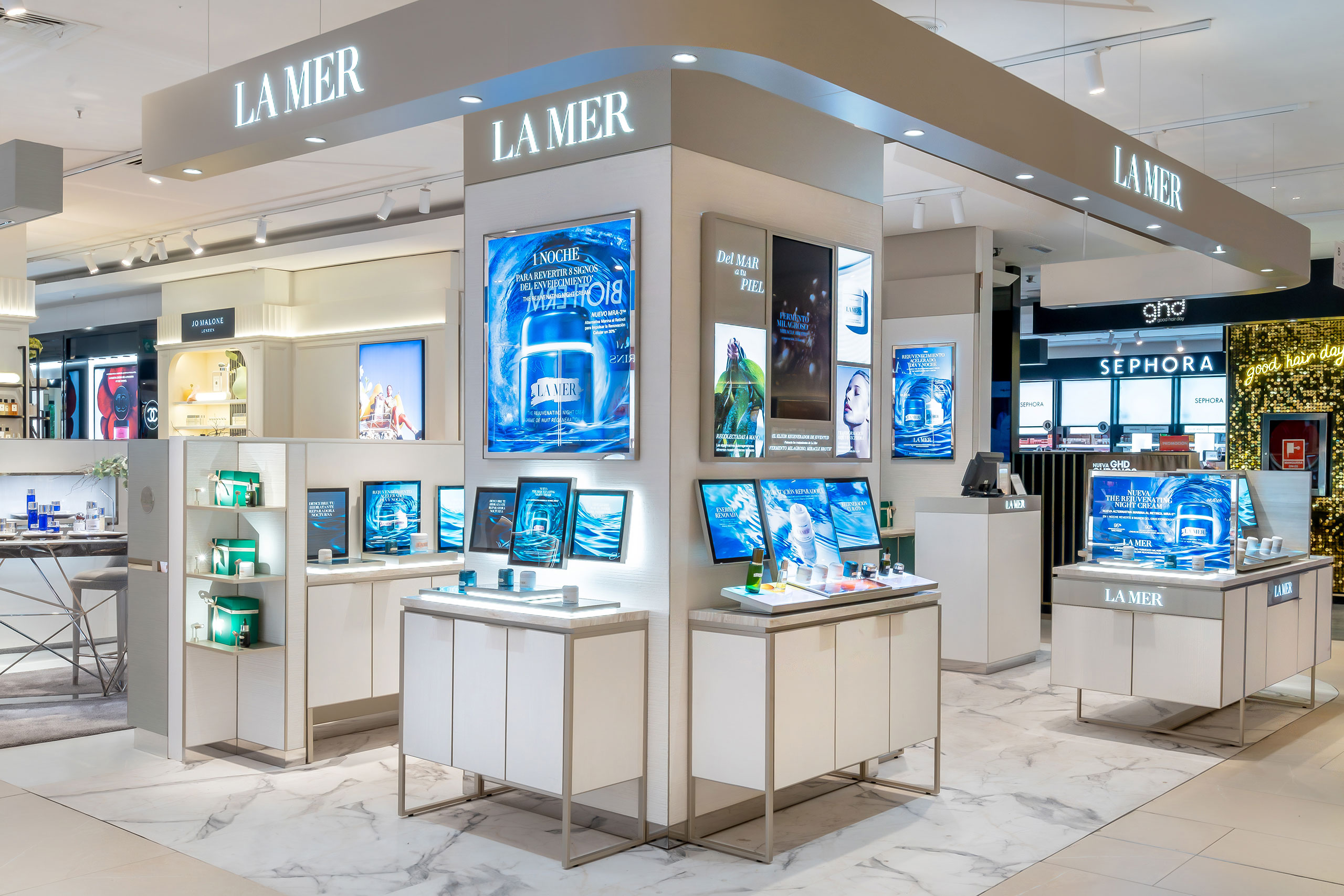 La Mer store at El Corte Inglés Valencia built by TJC