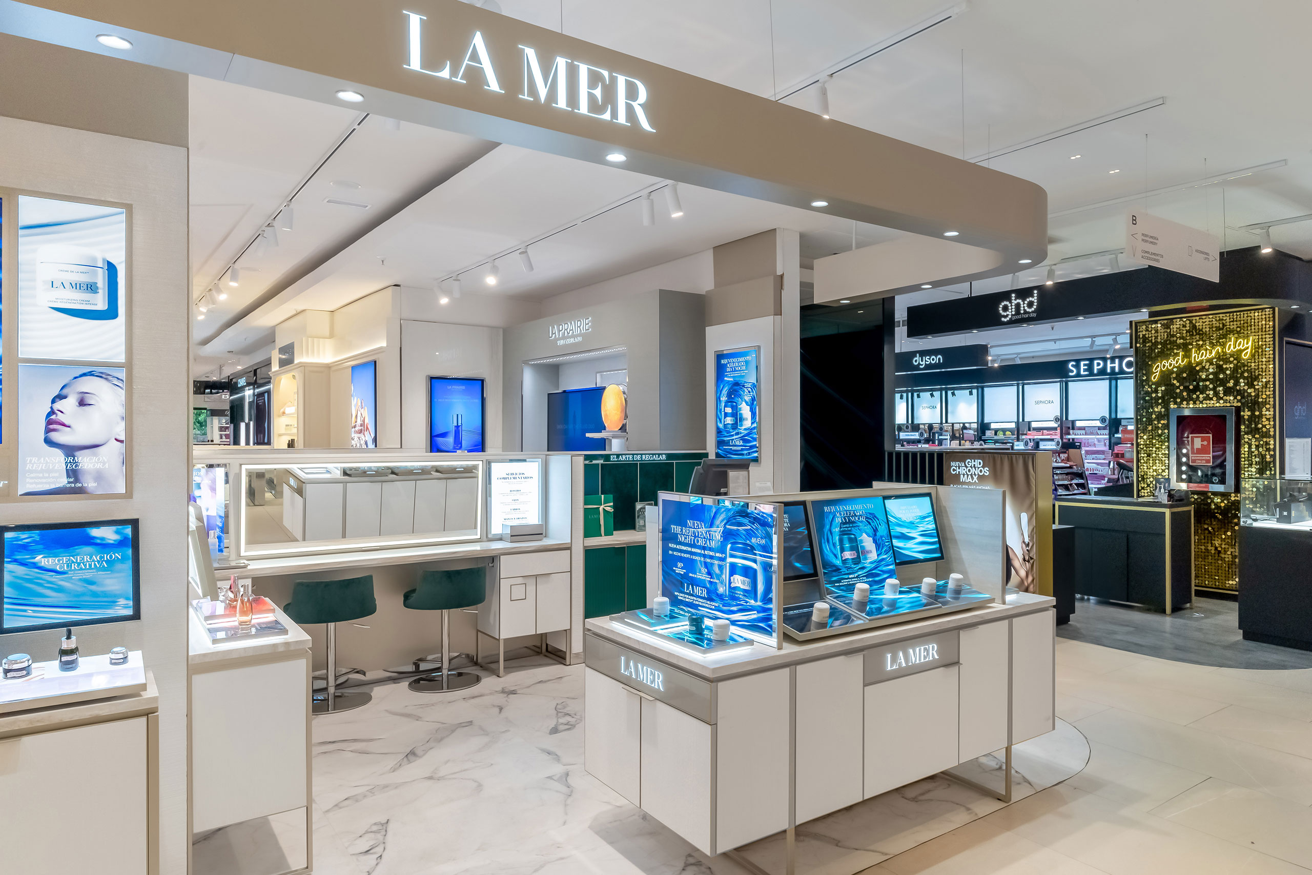 La Mer store at El Corte Inglés Valencia built by TJC